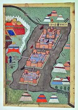 The fortress of Szigetvar in 1566