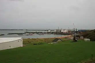 The marina on the south shore of Peterhead Bay.