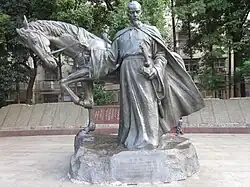 The statue of Xin Qiji, located in Changsha, Hunan, China.