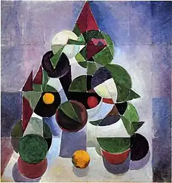 De Stijl: Theo van Doesburg's geometric Composition I (Still Life), 1916