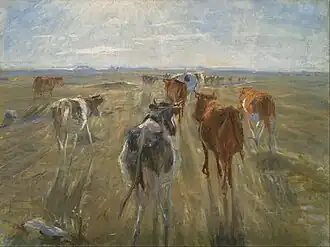 Long Shadows Cattle on the Island of Saltholm