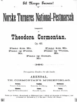 Scan of cover page, translation: Norwegian National Gymnastics Team Celebration March