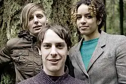 The Thermals in 2006 (left to right): Caitlin Love, Hutch Harris, Kathy Foster