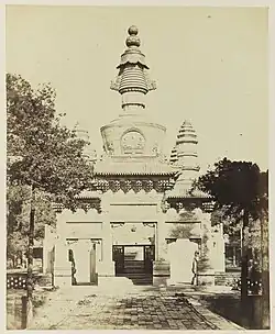 Felice Beato, Tibetan monument in the Lama Temple near Pekin, October 1860