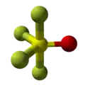 Ball-and-stick model of thionyl tetrafluoride