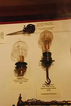 Image 20Edison electric light bulbs 1879–80 (from History of technology)