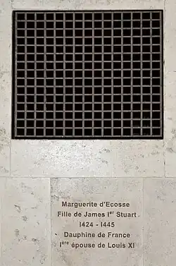 Vault of Margaret of Scotland, Dauphine of France.