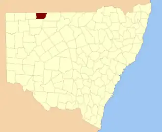 Location in New South Wales