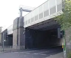 Rail bridge at Three Bridges station