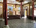 Interior and Replica of throne inside Hữu Vu