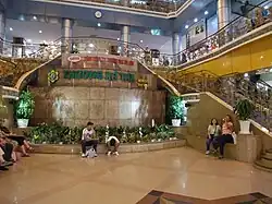 Main hall with the iconic mosaic staircase