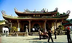 Tianwang dian of Nanputuo Temple in Xiamen, Fujian, China. Rebuilt in 1925.