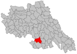 Location in Iași County