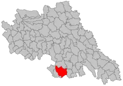 Location in Iași County