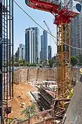 Construction site in July 2021