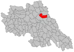 Location in Iași County