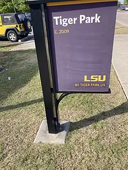 Tiger Park, Signage