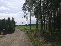 View from the road Tikkamannilantie