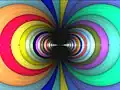 Newton fractal for p(z) = sin z, coloured by root reached, shaded by number of iterations required