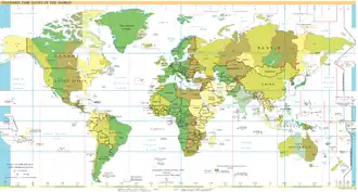 World map of UTC-11