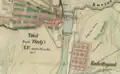 Titel, as it is shown on the Franciscan Land Survey 1806-1869 (Second Military Mapping Survey)