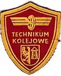 School badge of the Railway Technical School in Gliwice