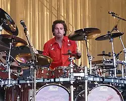 Todd Sucherman performing with Styx on June 13, 2008, in Hinckley, MN