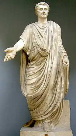 Image 1Toga-clad statue, restored with the head of the emperor Nerva (from Culture of ancient Rome)