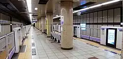 The island platform, September 2022