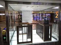 Automatic ticket gates at the ticket gates for JR Ueno Station at Ueno Station on the Tokyo Metro Ginza Line (restored)