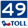 State Highway Loop 49 marker