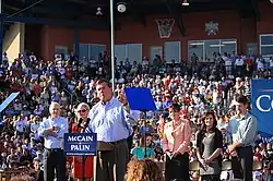 Ridge at McCain Palin rally