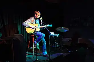 Brosseau at a house concert in Salt Lake City, Utah (2024)