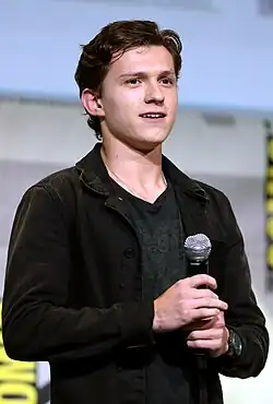 Cropped photo of Tom Holland at the 2016 San Diego Comic Con International