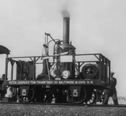 The Tom Thumb replica in action.