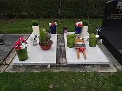 The tomb of Abdelkader Barakrok in the Parisian cemetery of Thiais in Val-de-Marne