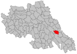Location in Iași County