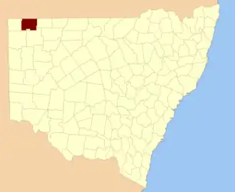 Location in New South Wales