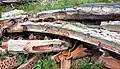 Clay tube roof collapsed