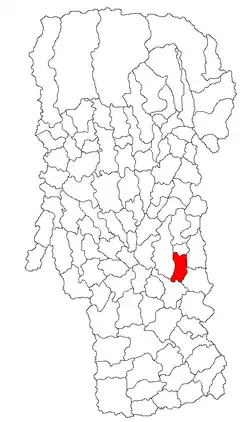 Location in Argeș County
