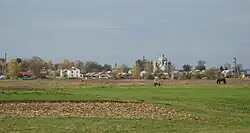 Panorama of the central part of the village