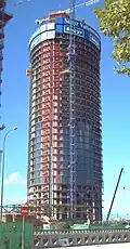 The tower during its construction, November 9, 2006
