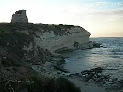 View of the watch tower from the beach