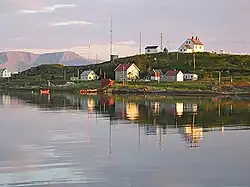 View of the Kåja island with Torsvåg Lighthouse off Vanna