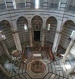 Baptistery interior from above