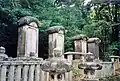 from right: 7th generation Mōri Shigenari and his wife Toyohime, 11th generation Mōri Narimoto and his wife Yumihime.。