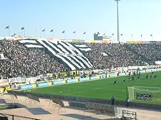 Big shirt in the stadium