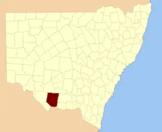Location in New South Wales
