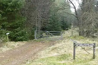 Entrance to walk at Loch Bhac