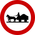 Ρ-16 No animal-drawn vehicles
